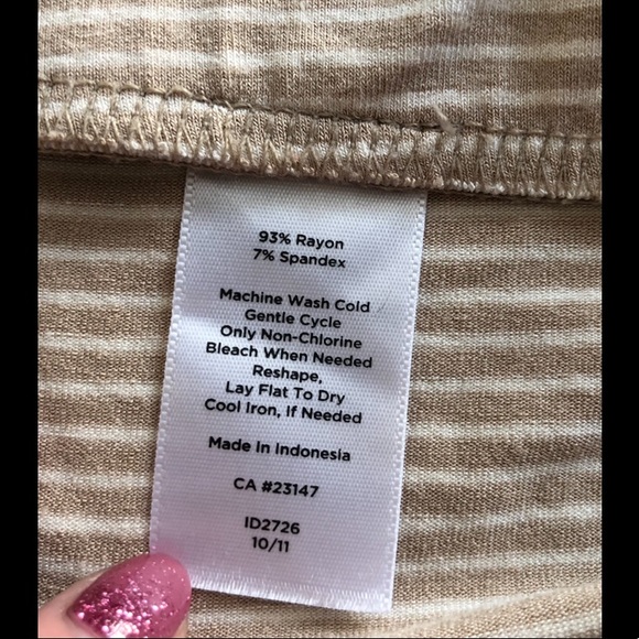 TALBOT’S Striped Skirt (Tan) - Size S - Picture 5 of 5